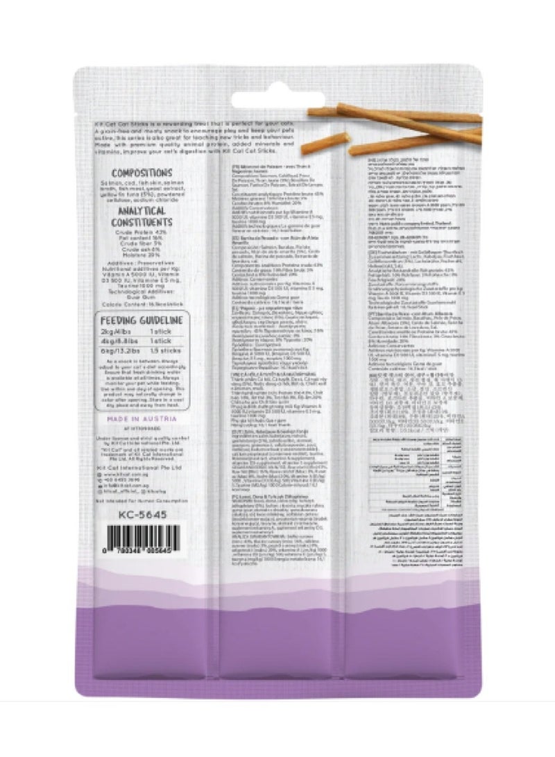 كيت كات مكافآت "كات ستيك" بالسلمون والتونة أصابع طرية خالية من الحبوب - Image 2